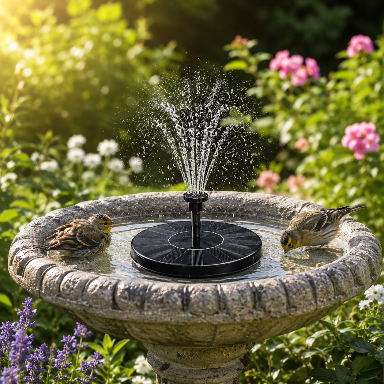 BirdBloom™ - Solar Bird Bath