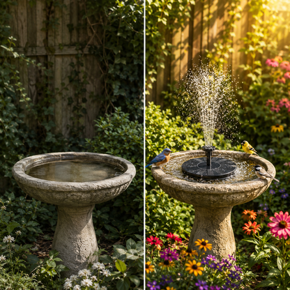 BirdBloom™ - Solar Bird Bath