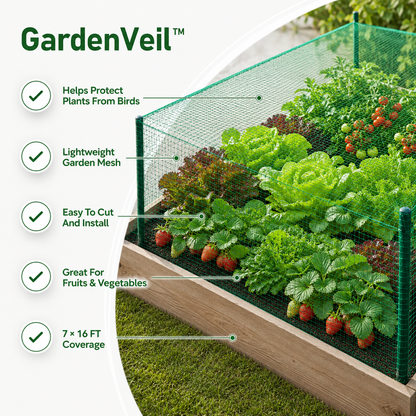 GardenVeil™ - Protective Bird Netting - 7 × 16 FT