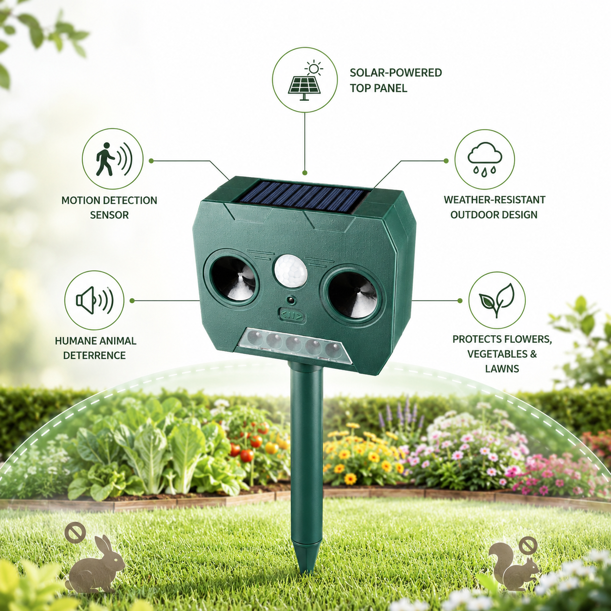 GardenGuard™ - Solar Animal Repeller